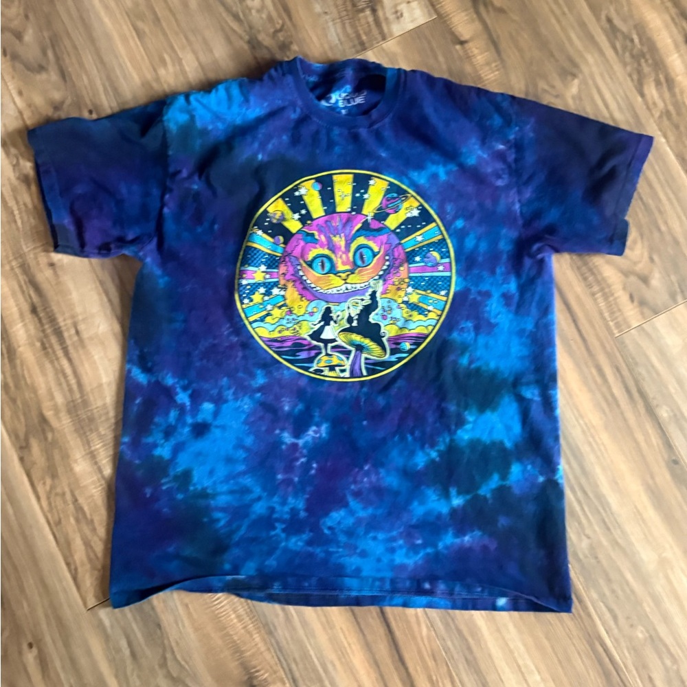 Liquid Blue Tie-Dye Tee in Blue and Purple